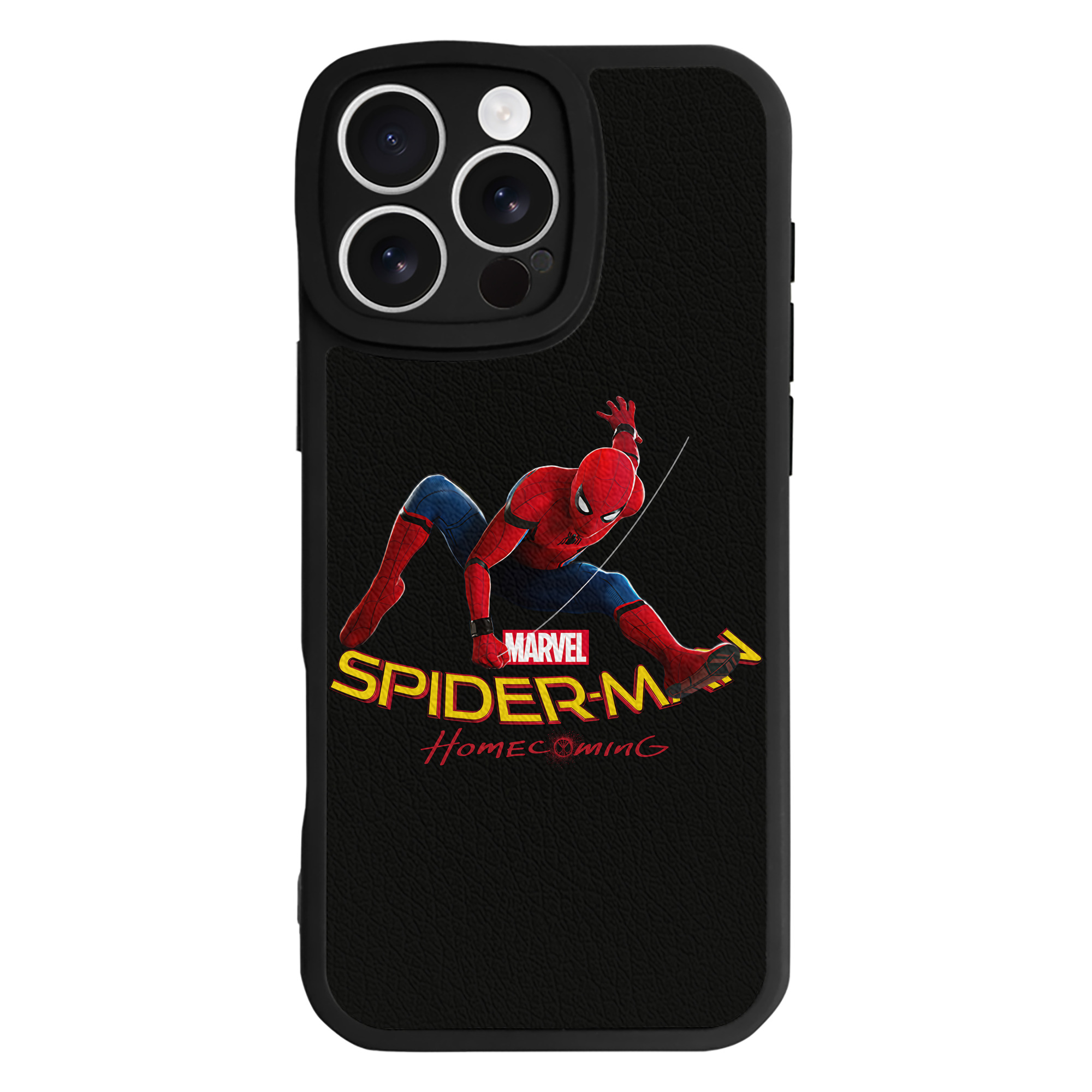 Spider Man スパイダーマン 【iPhone 16シリーズ対応】シリコンスマホケース（レザー調） 材質：シリコン